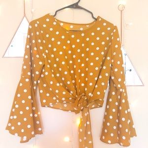 Mustard Polka Dotted Shirt